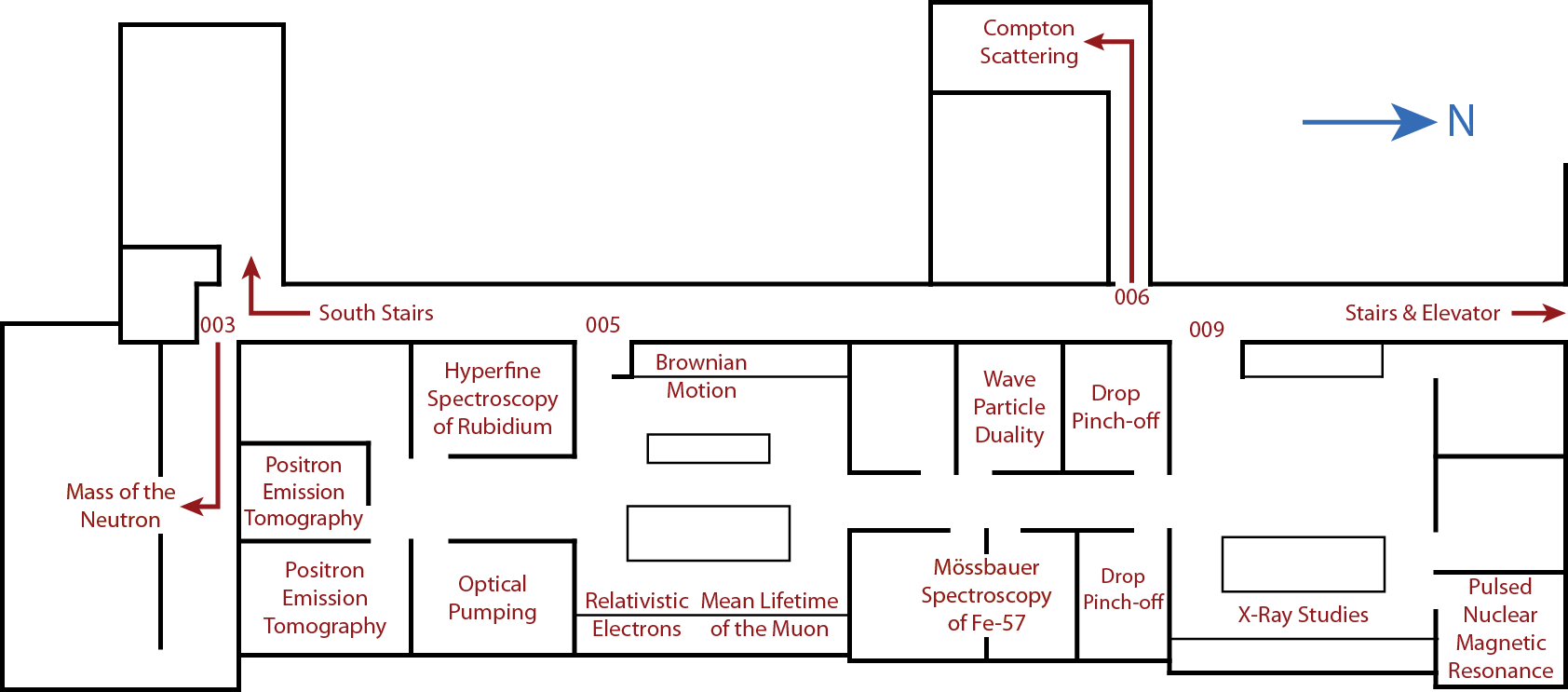  A floorplan of the basement lab space
