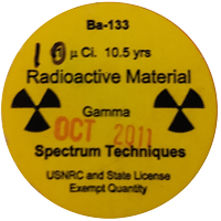  A disc source for Barium 133