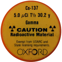  A disc source for Cesium 137