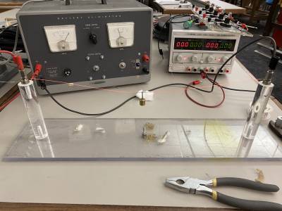  Wire glows red hot and softens when a large current is sent through it.